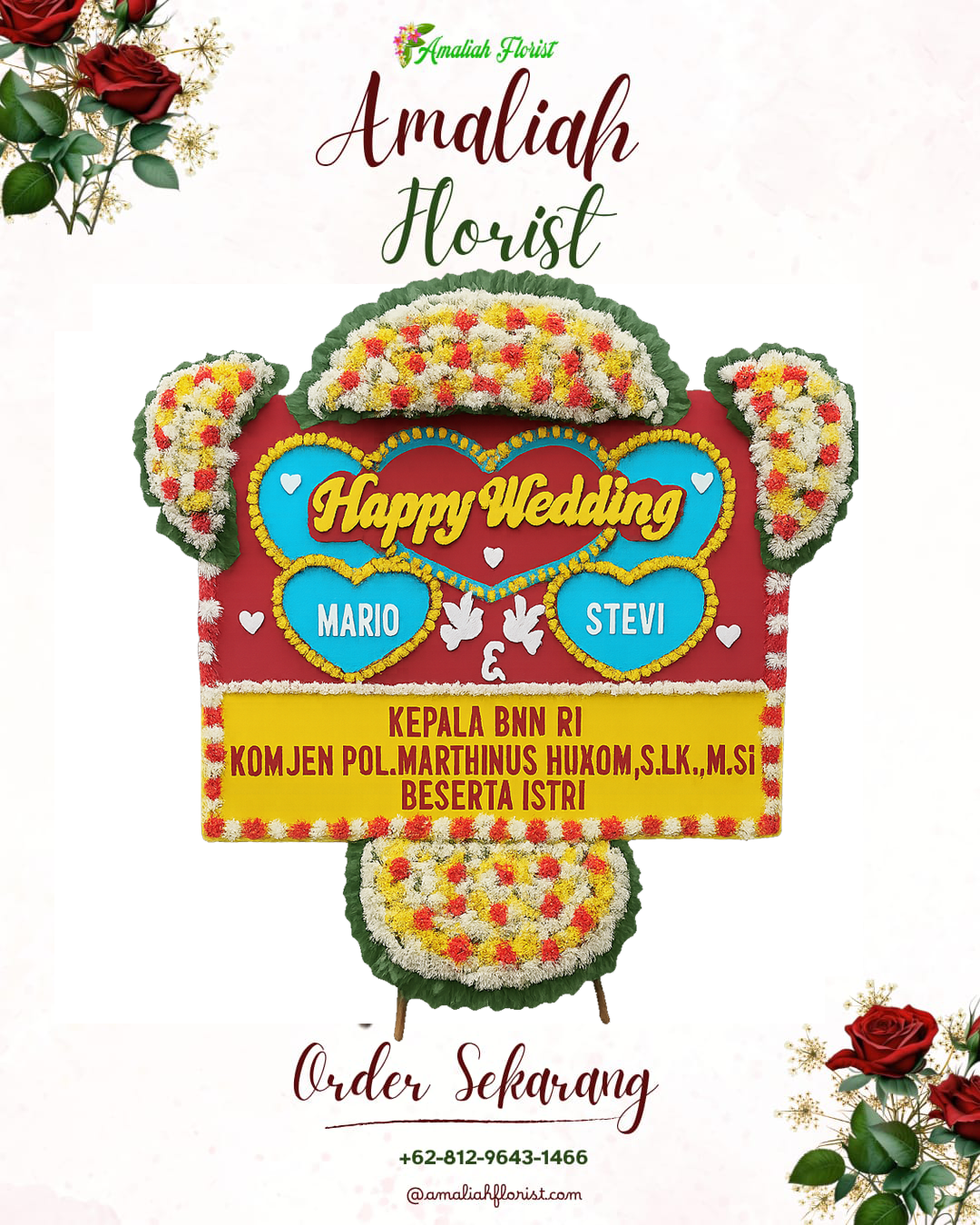 Papan Bunga Pernikahan Pahandut